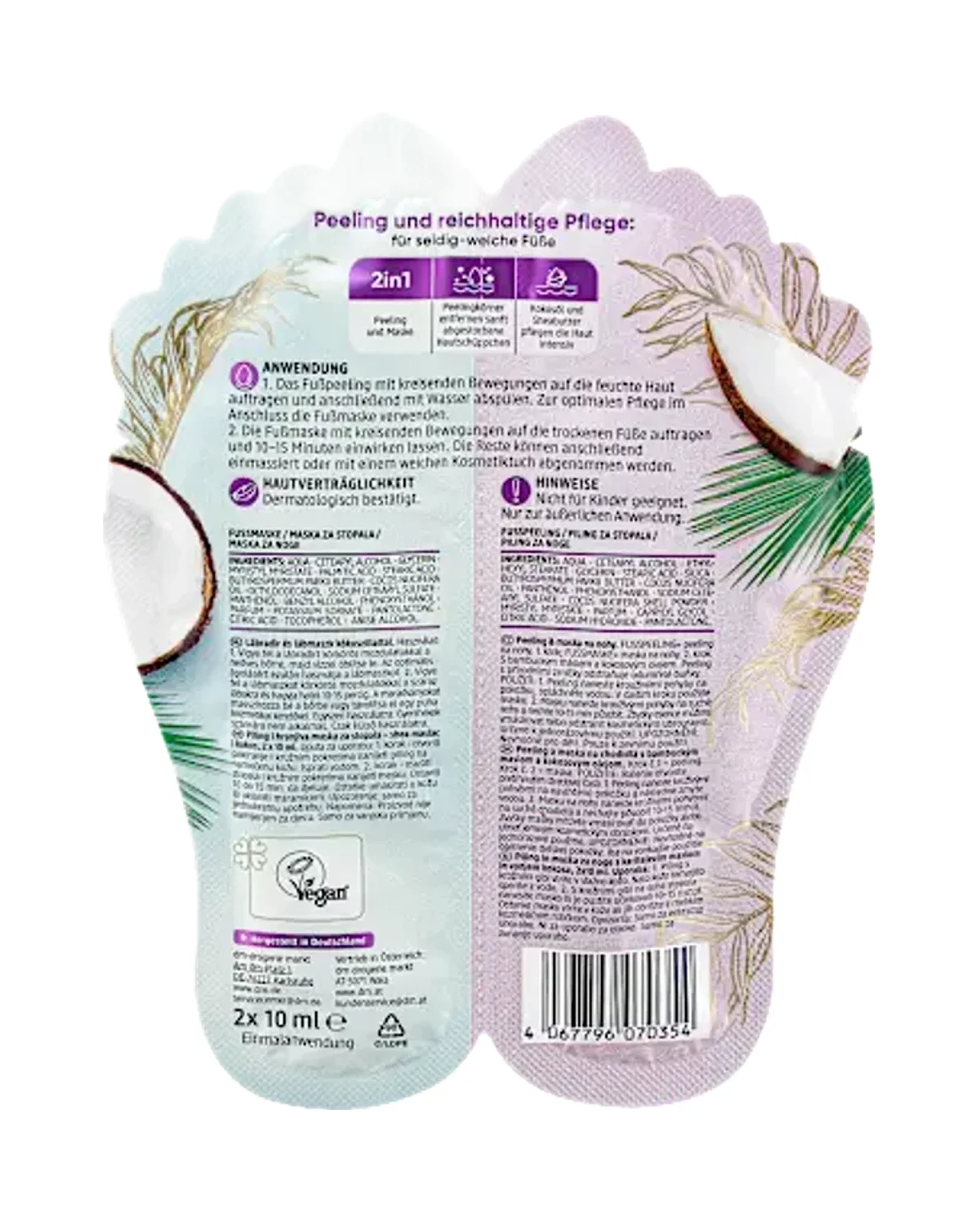 Balea Foot Peeling & Foot Mask Set 10 ml