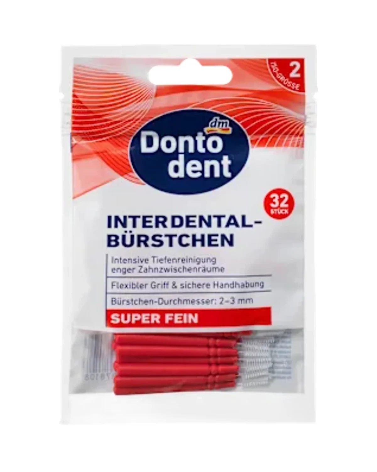 Dontodent Interdental Brushes 32 brush ISO 4
