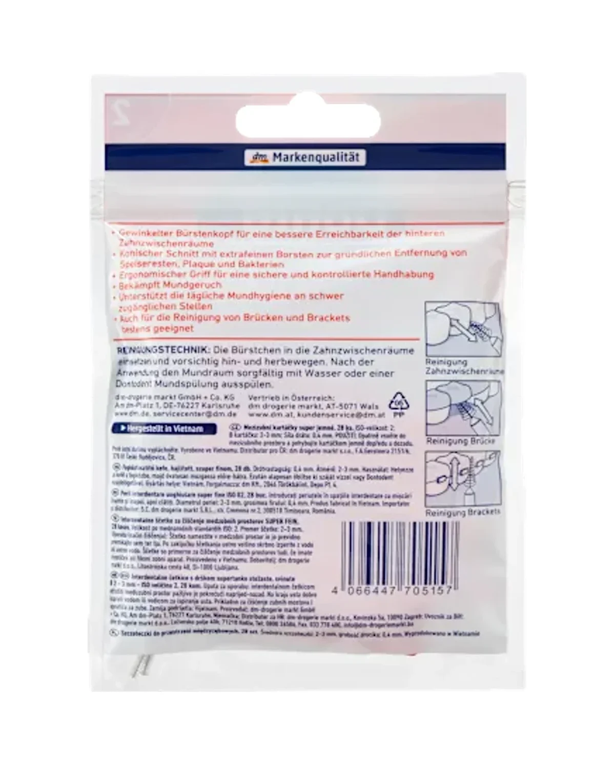 Dontodent Angled Interdental Brushes 28 brush ISO 2 — 0.4 mm red