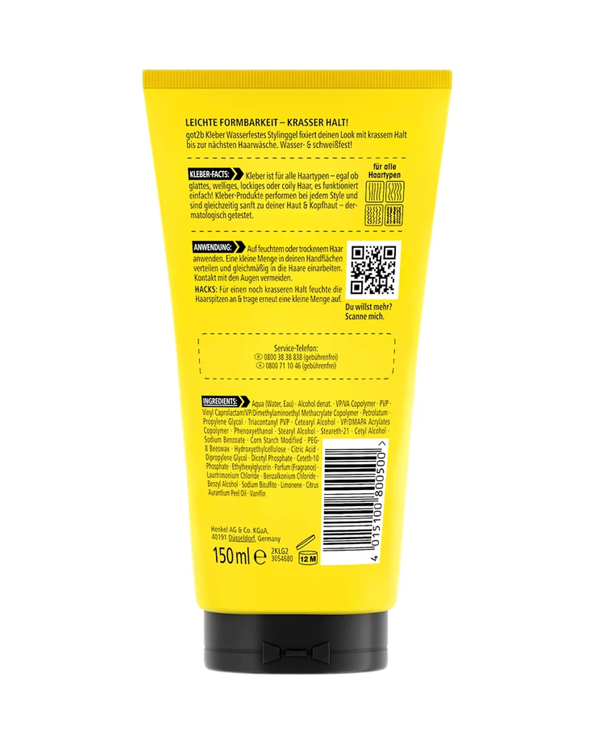 جل تثبيت قوي مقاوم للماء got2b Kleber 150 ml