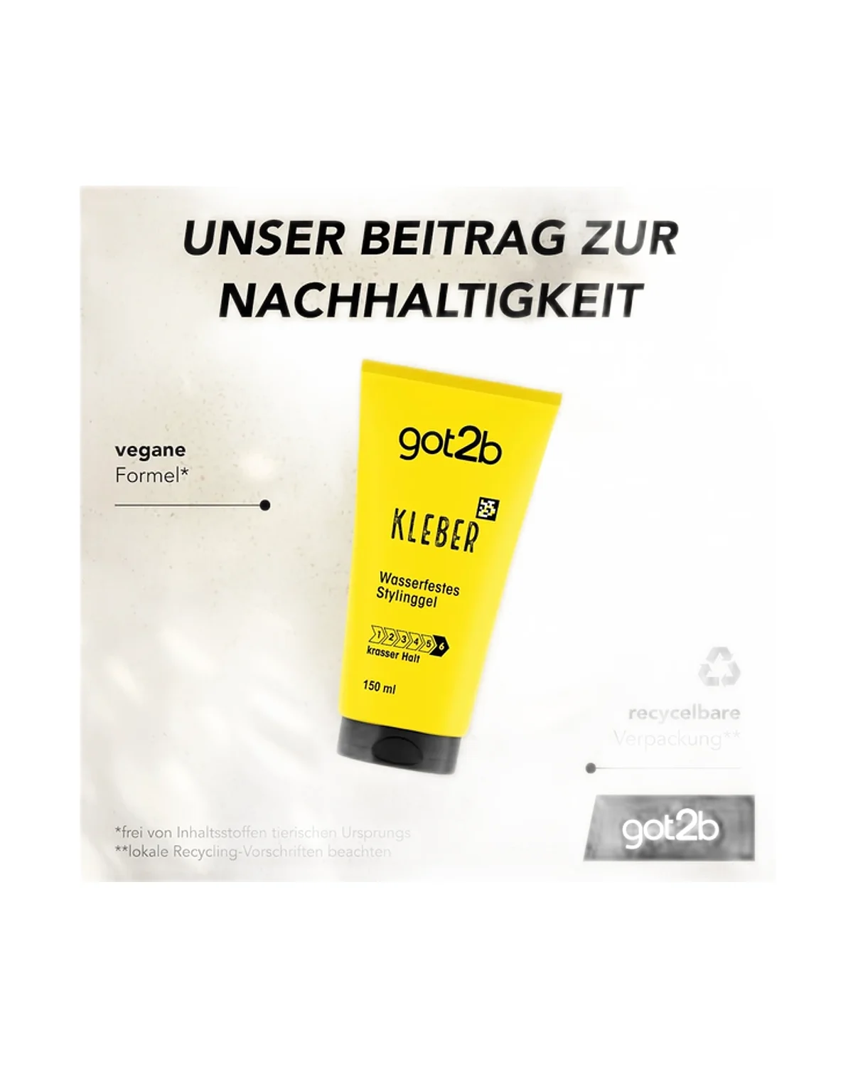 جل تثبيت قوي مقاوم للماء got2b Kleber 150 ml