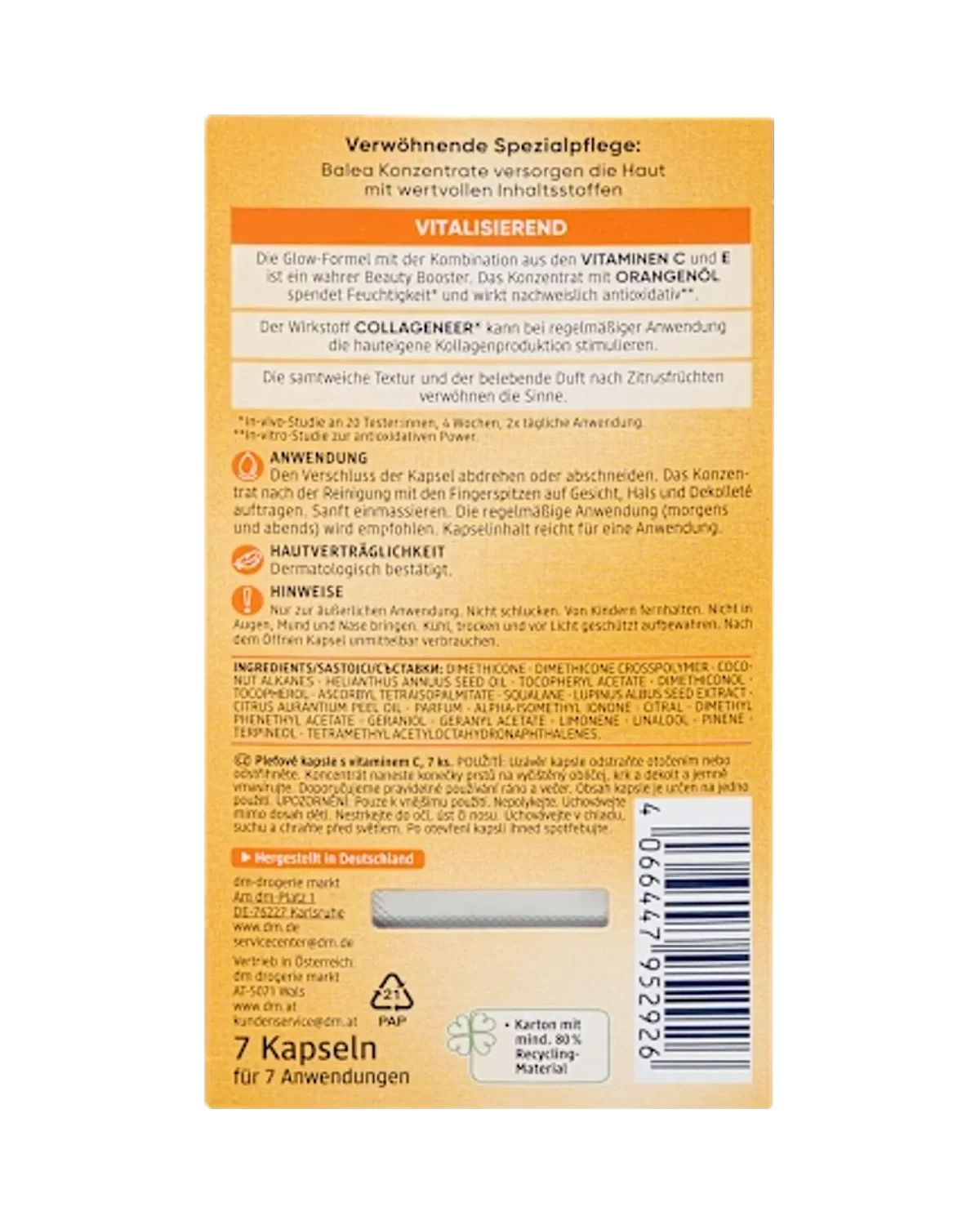 Balea Konzentrat Vitamin C Concentrate Ampoules 7 ampoule Vitamin C