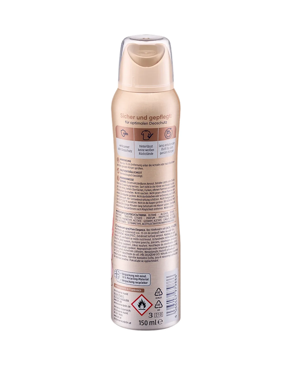 بخاخ مزيل عرق معطر Balea Parfum Deodorant 150 ml Pure Elegance
