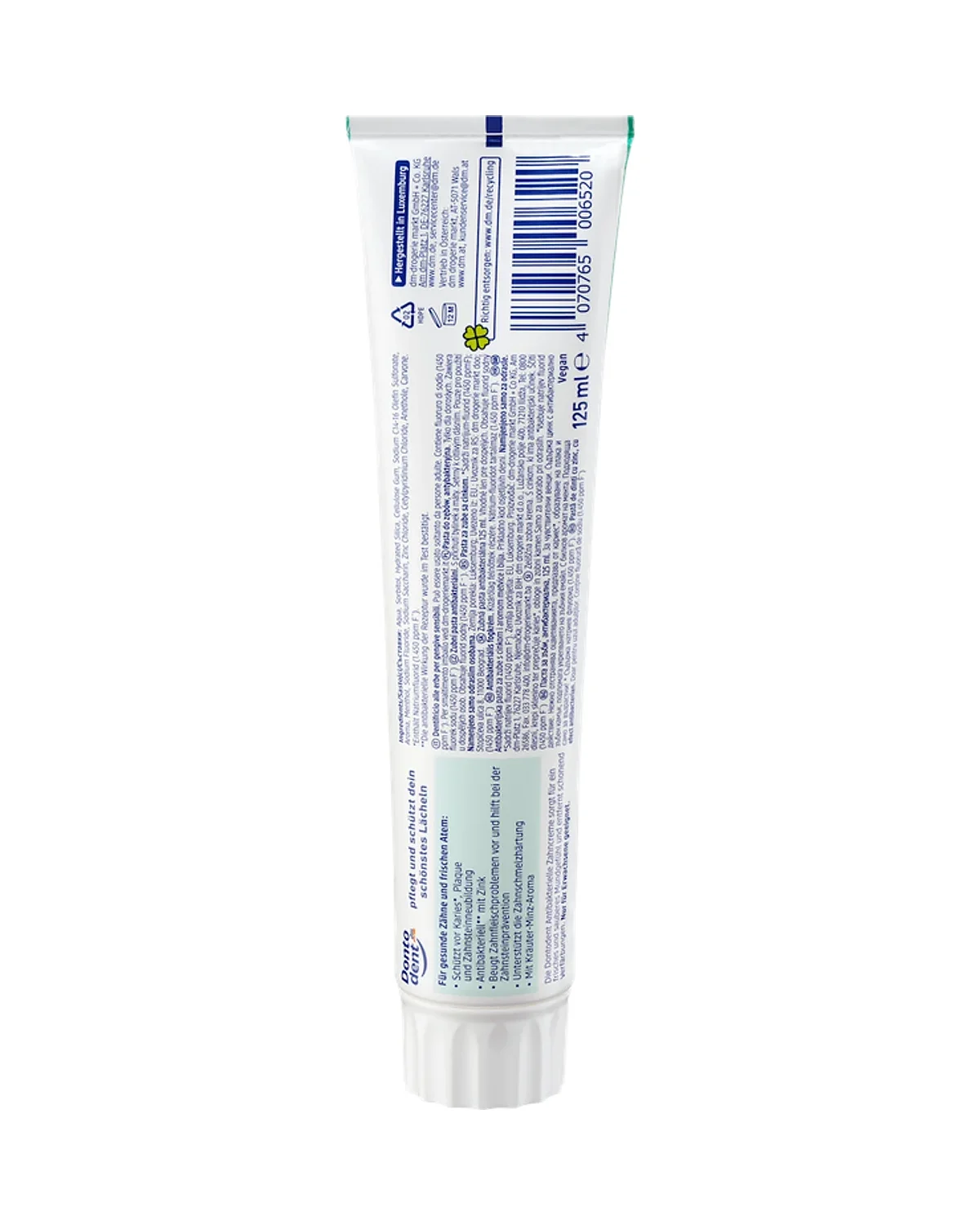معجون أسنان مضاد للبكتيريا Dontodent 125 ml مضاد للبكتيريا