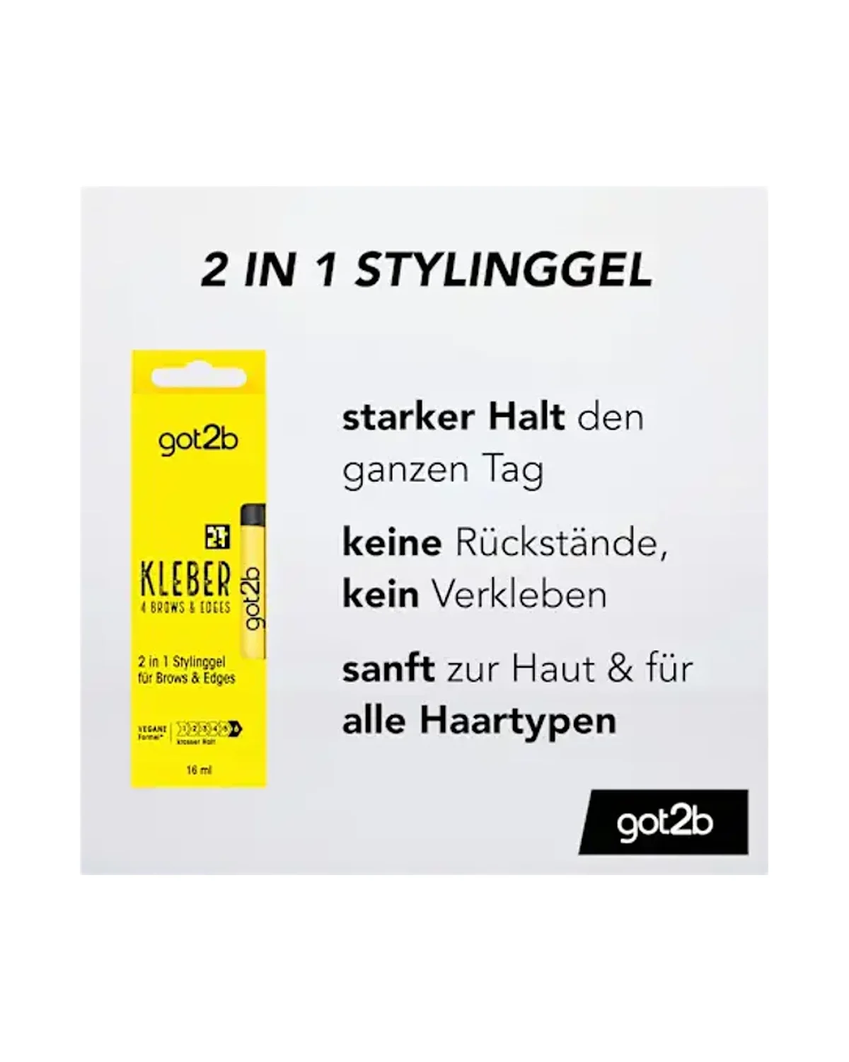 got2b Kleber Styling Gel 4 Brows & Edges 2in1 16 ml