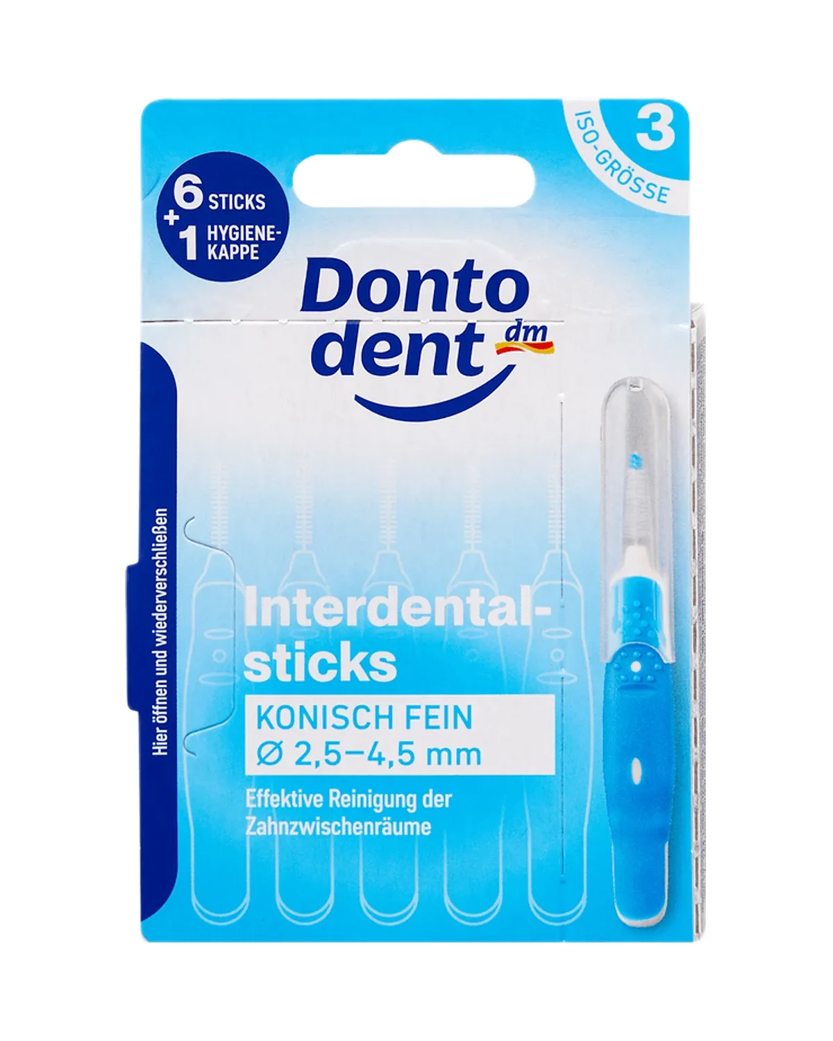 أعواد ما بين الأسنان Dontodent 1 pack مقاس ISO 3 — 2.5–4.5